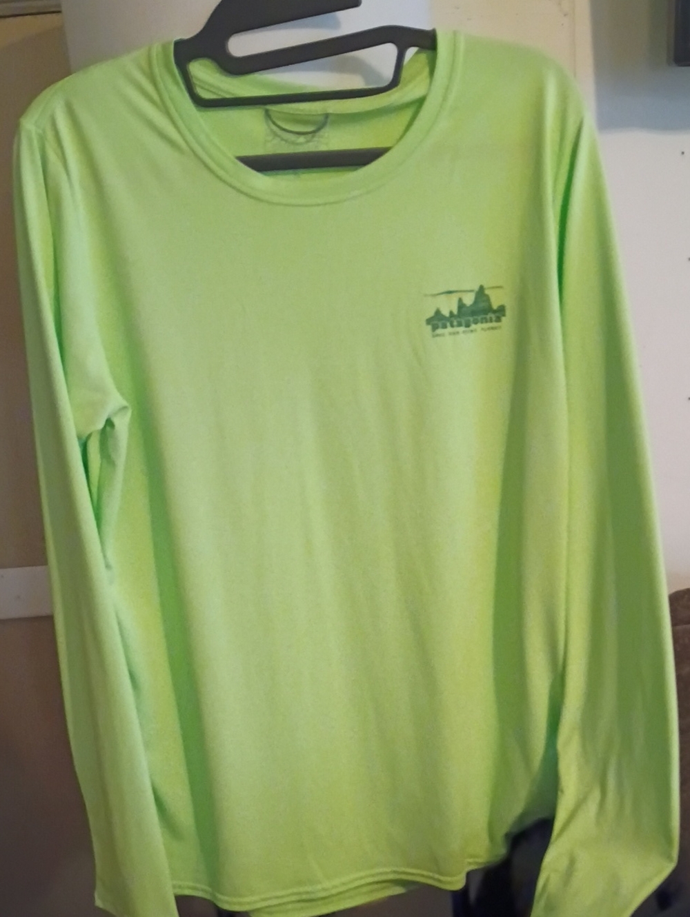 PATAGONIA Long-Sleeve Performance Tee - Neon Lime Green
